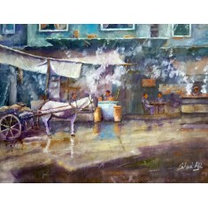 Fahad Ali, 18 x 24 Inch, Oil on Canvas, Cityscape Painting, AC-FAL-022